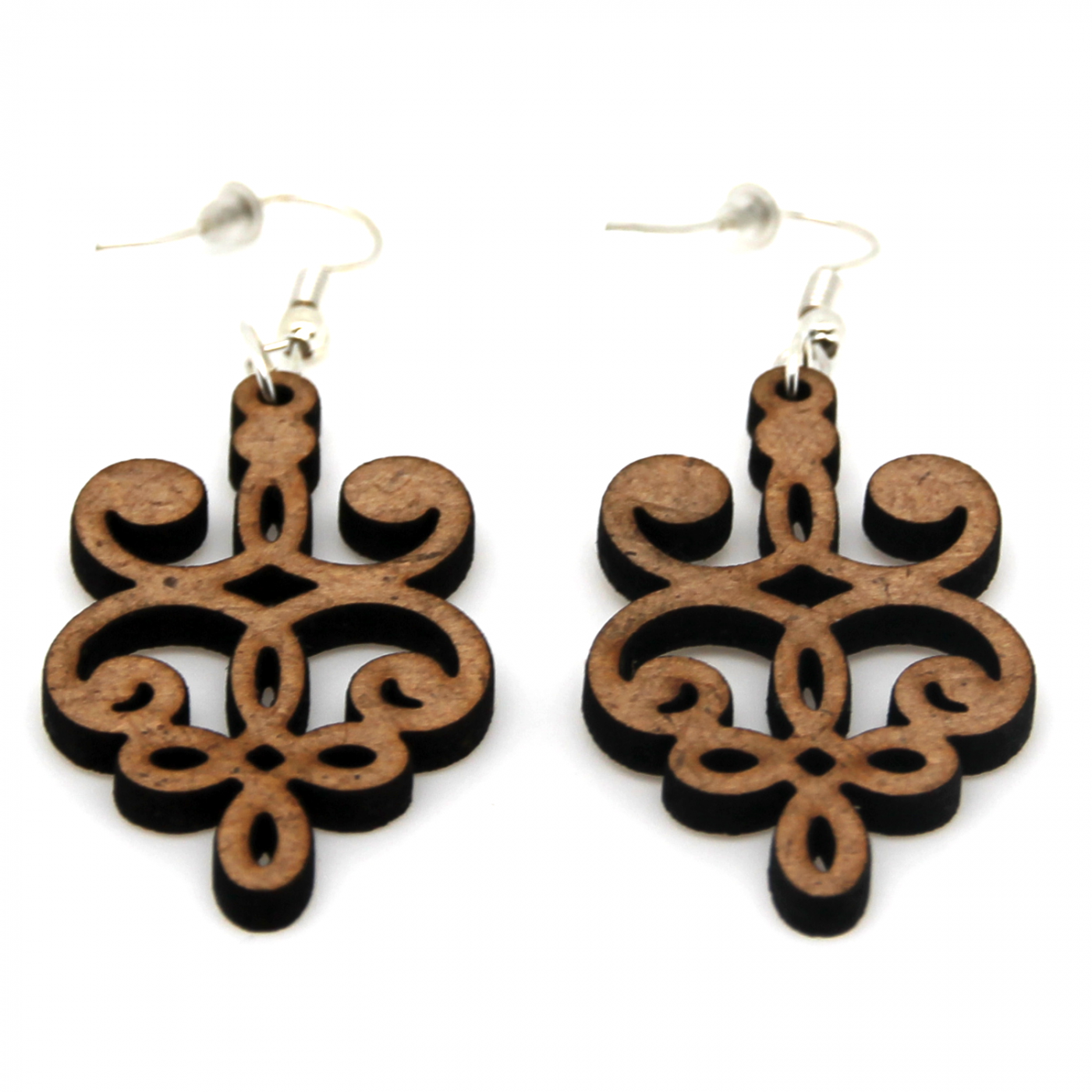 Boucles d'oreille en bois "Mélissa"
