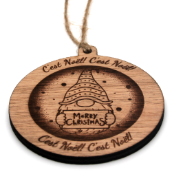 Boule de Noël personnalisé en bois "Manif"