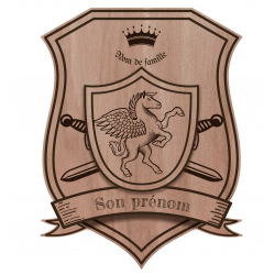 Blason en bois personnalisable