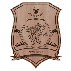Blason en bois personnalisable