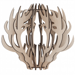 Abat-jour en bois en forme de bois cerf