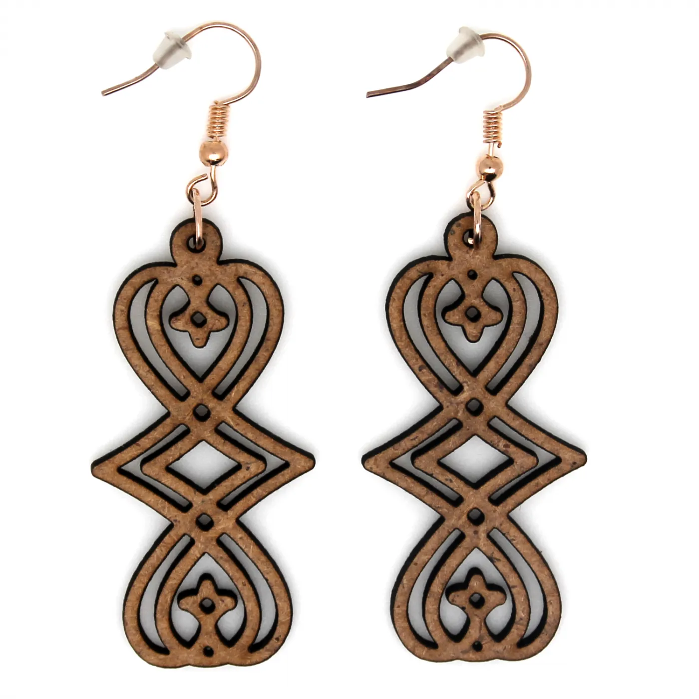 Boucle d'oreille en bois "Magali"