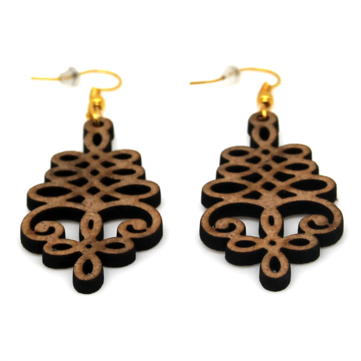 Boucle d'oreille en bois "Oriental"