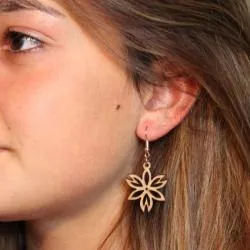 Boucle d'oreille en bois "Louise"