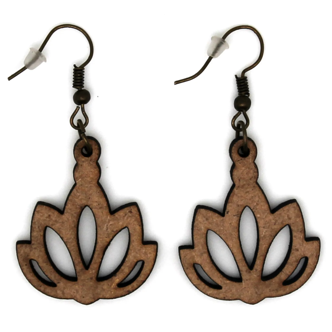 Boucles d'oreille en bois "pauline"