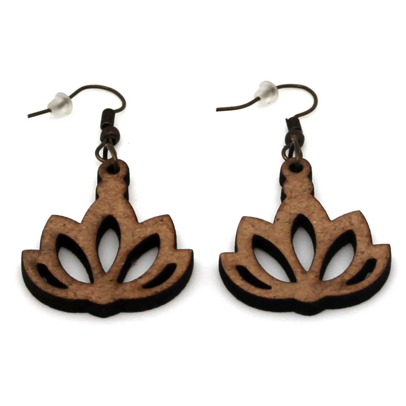 Boucles d'oreille en bois "pauline"