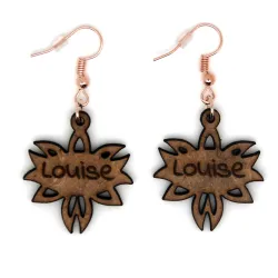 Boucle d'oreille en bois "Louise"