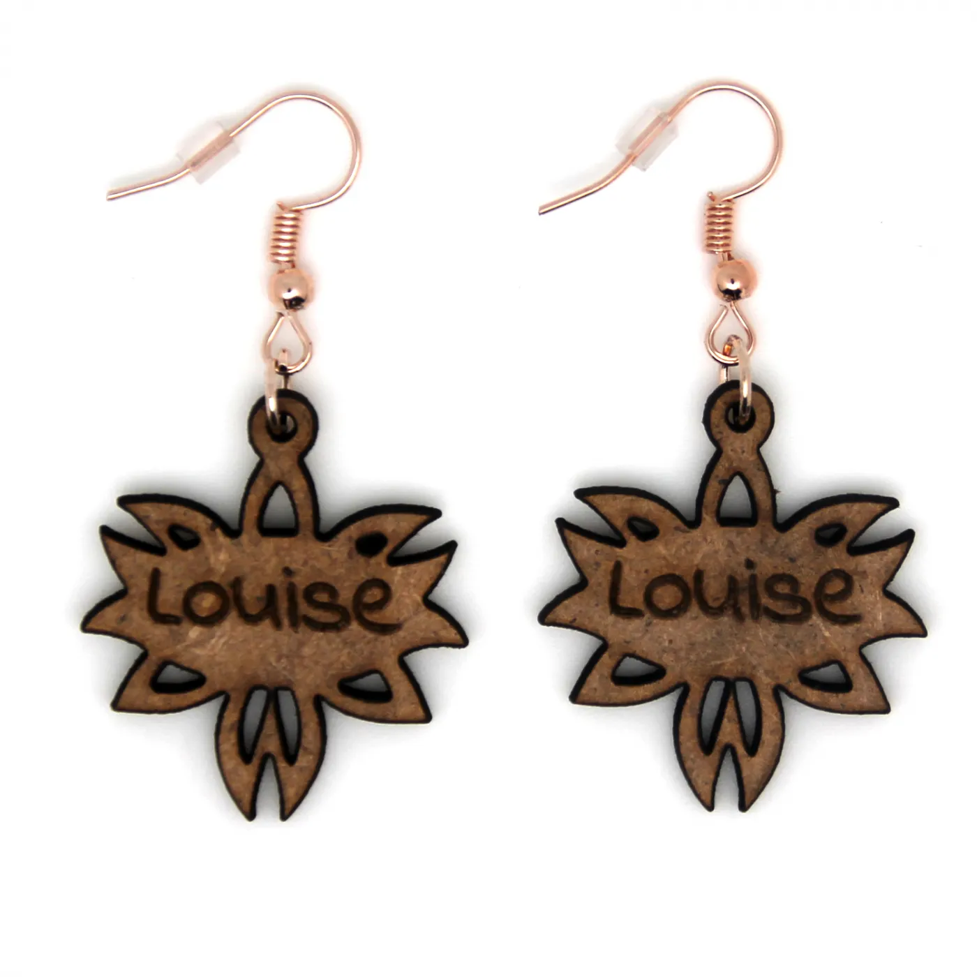 Boucle d'oreille en bois "Louise"