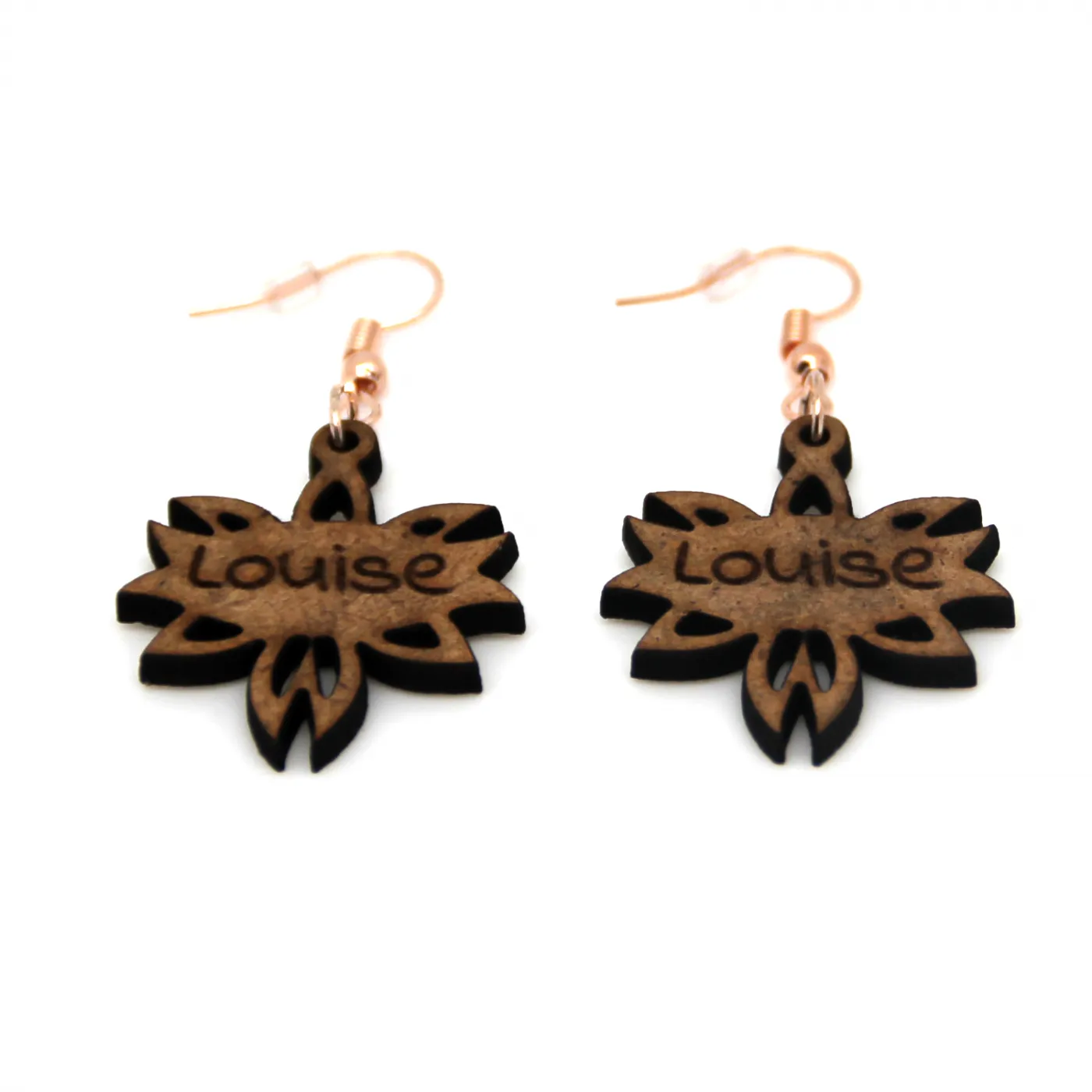 Boucle d'oreille en bois "Louise"