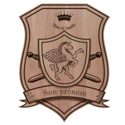 Blason en bois personnalisable