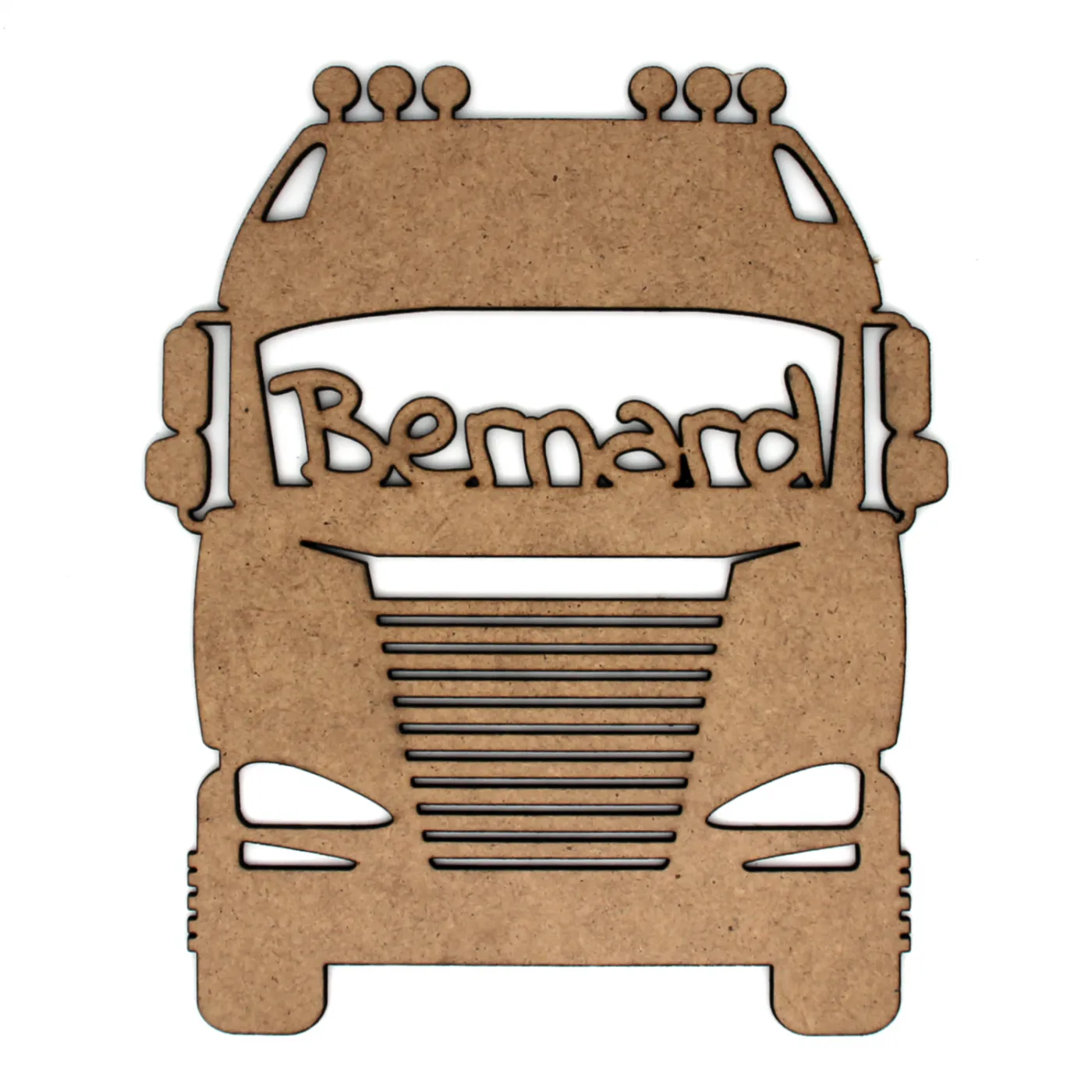 Prénom bois personnalisé en bois "Camion"