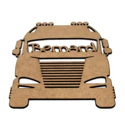 Prénom bois personnalisé en bois "Camion"