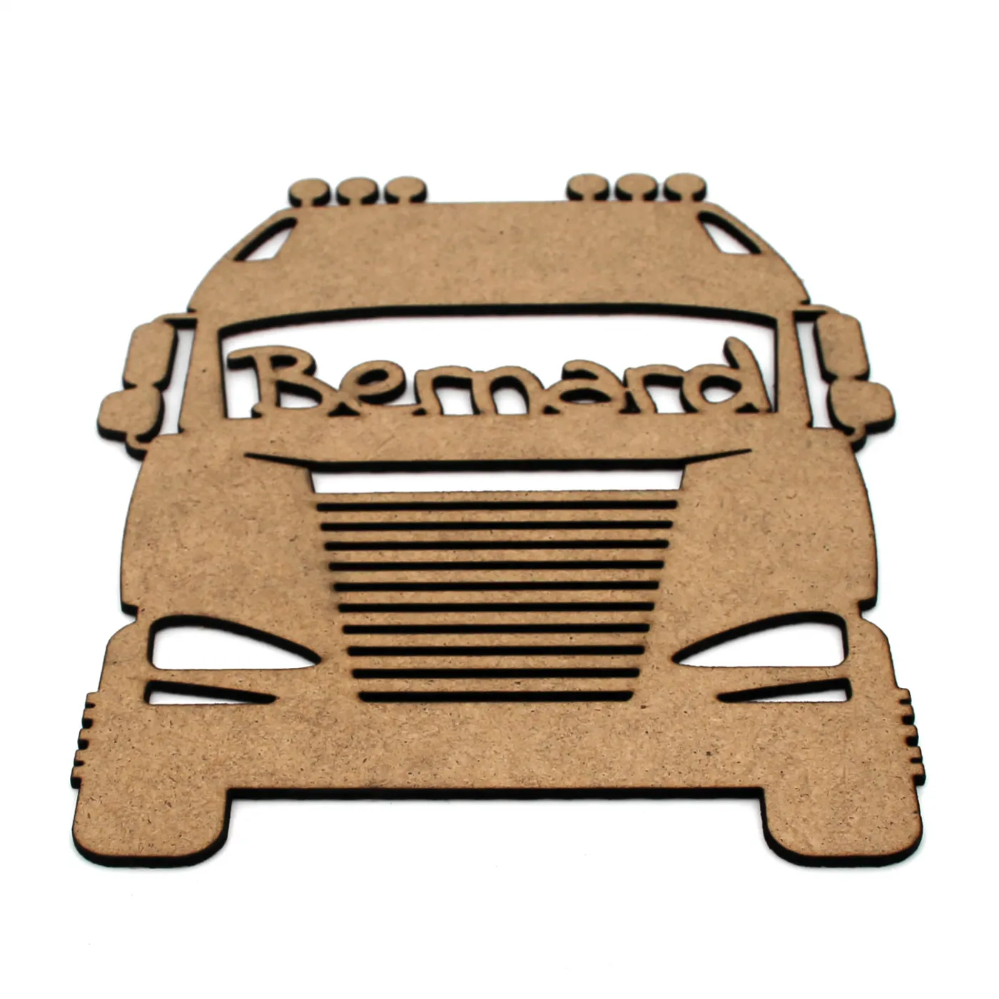Prénom bois personnalisé en bois "Camion"