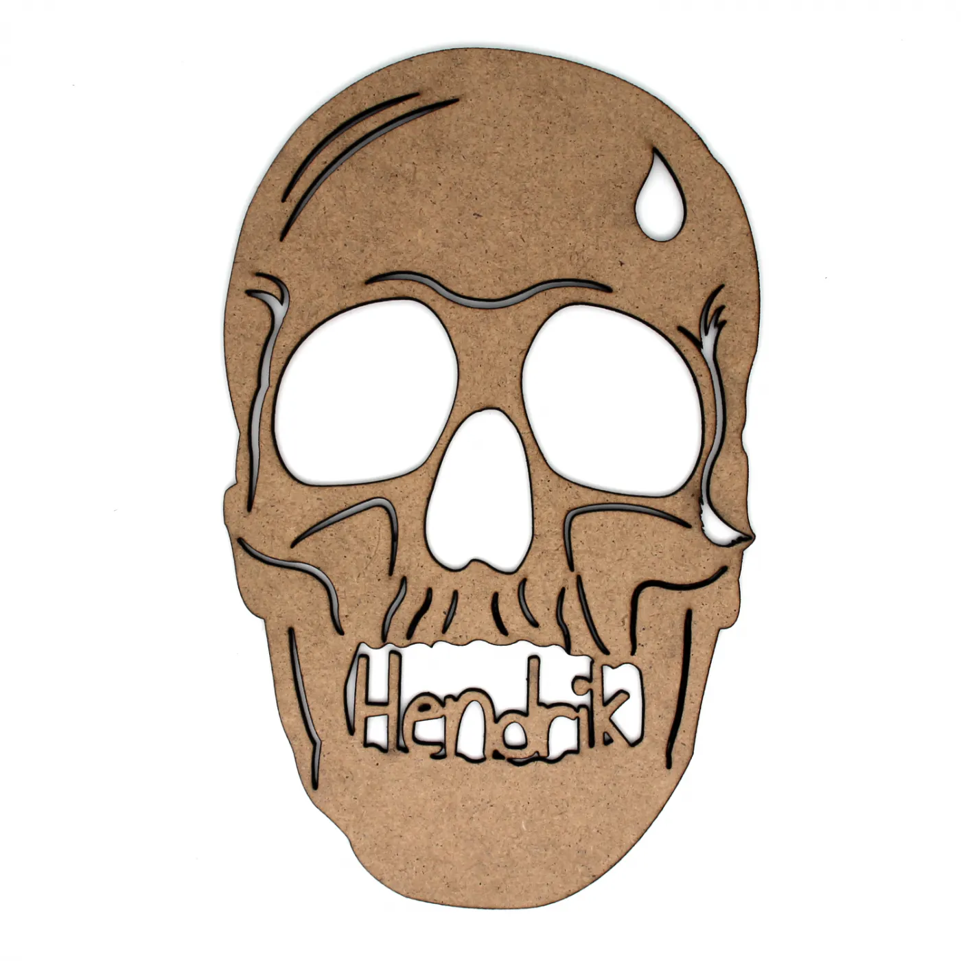 Prénom personnalisé en bois "Tête de mort"