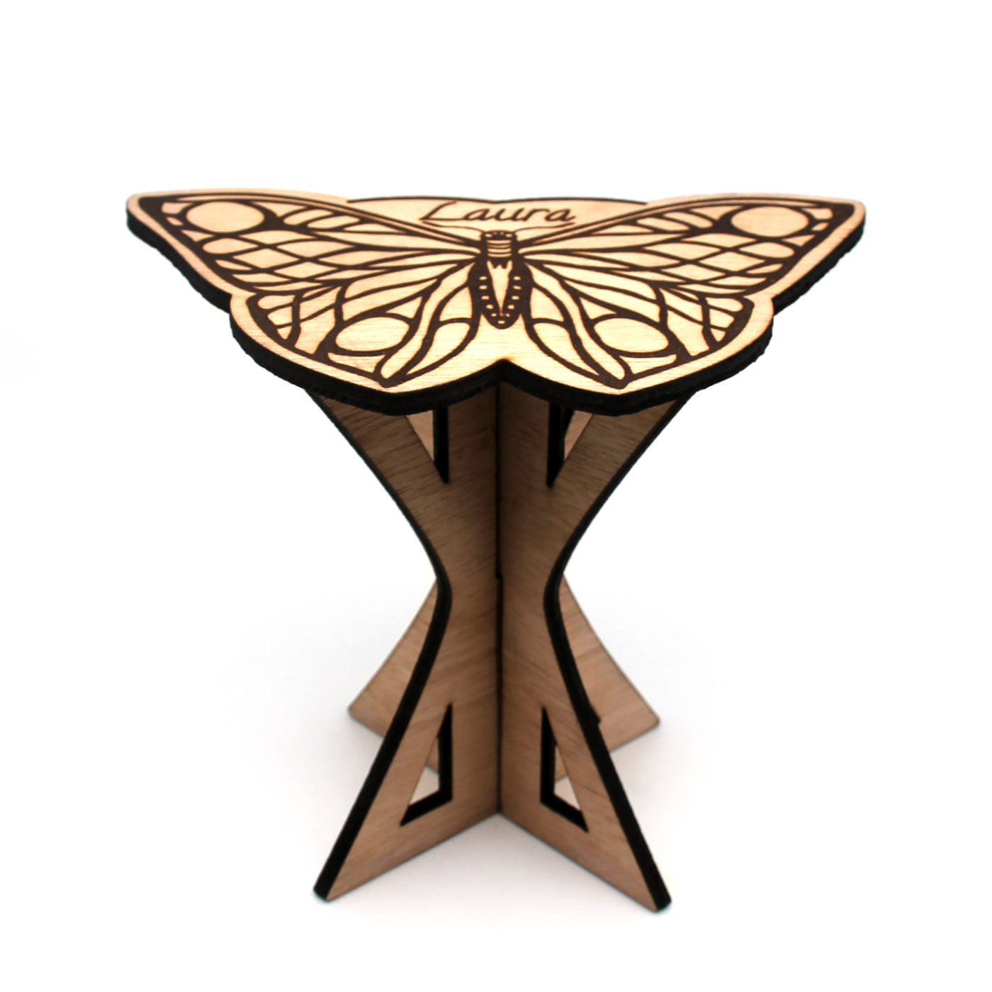 Table d'appoint en bois "Papillon"