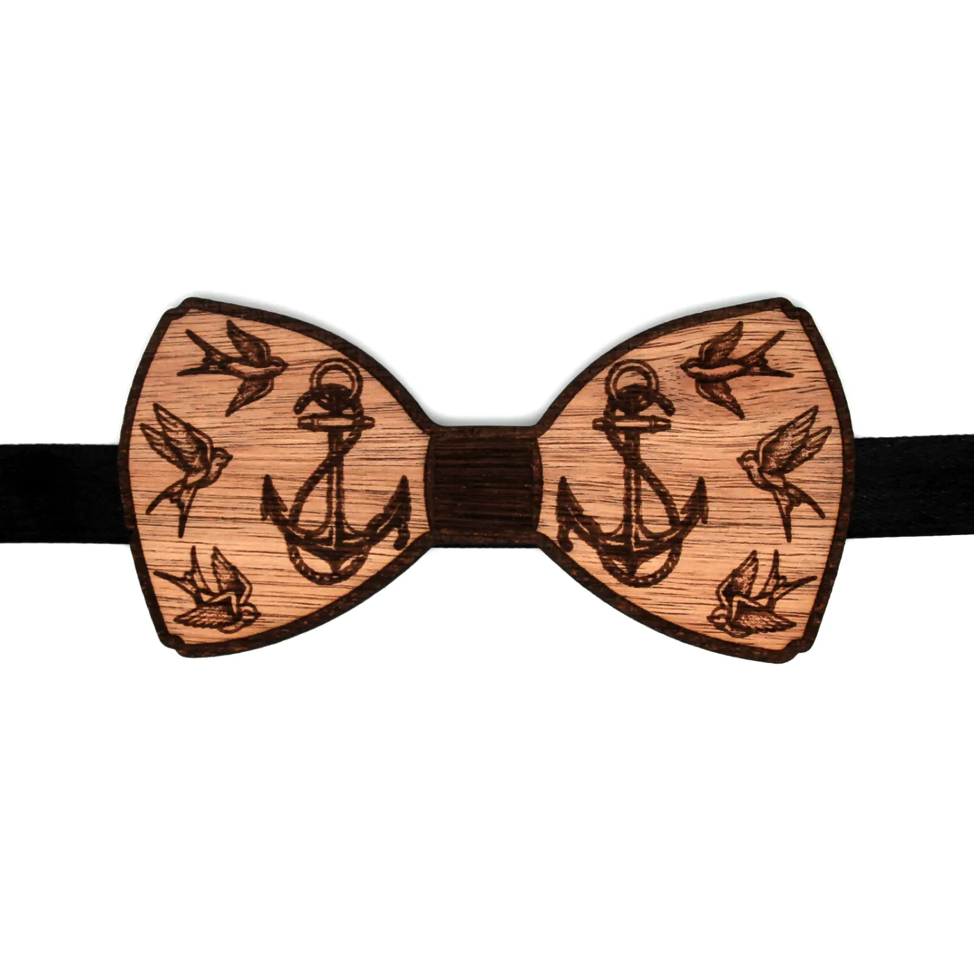 Noeud Papillon en bois "Old School"