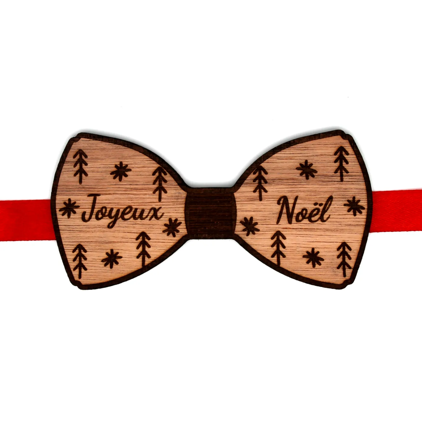 Noeud Papillon en bois "Sapins"