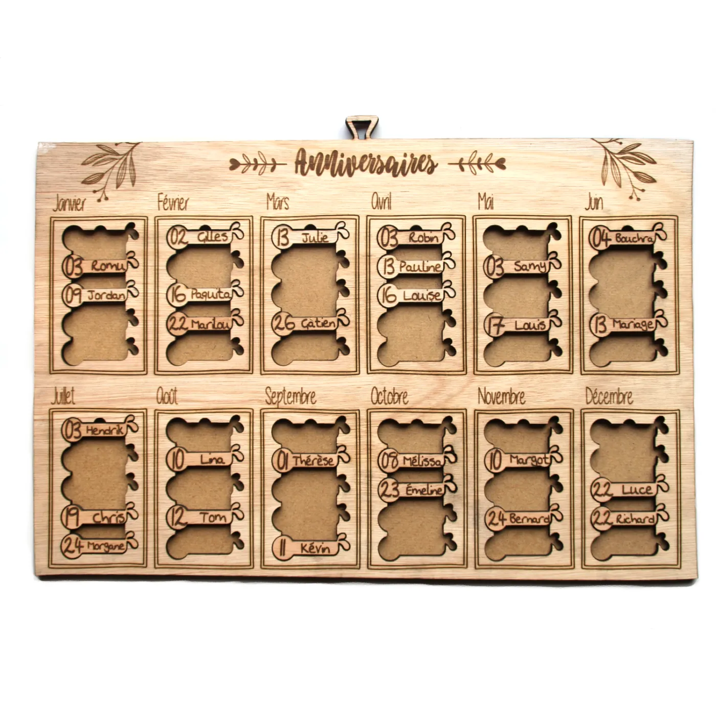 calendrier personnalisable "Bohème"
