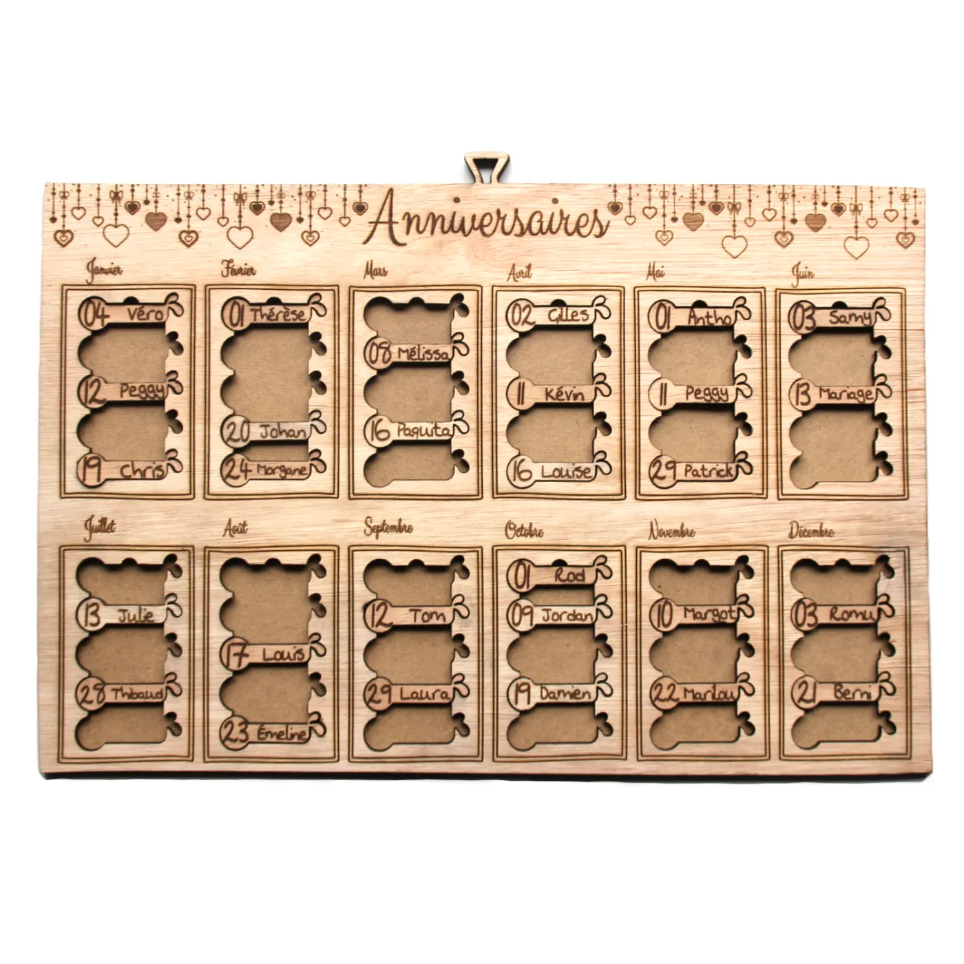 Calendrier personnalisable "Love"
