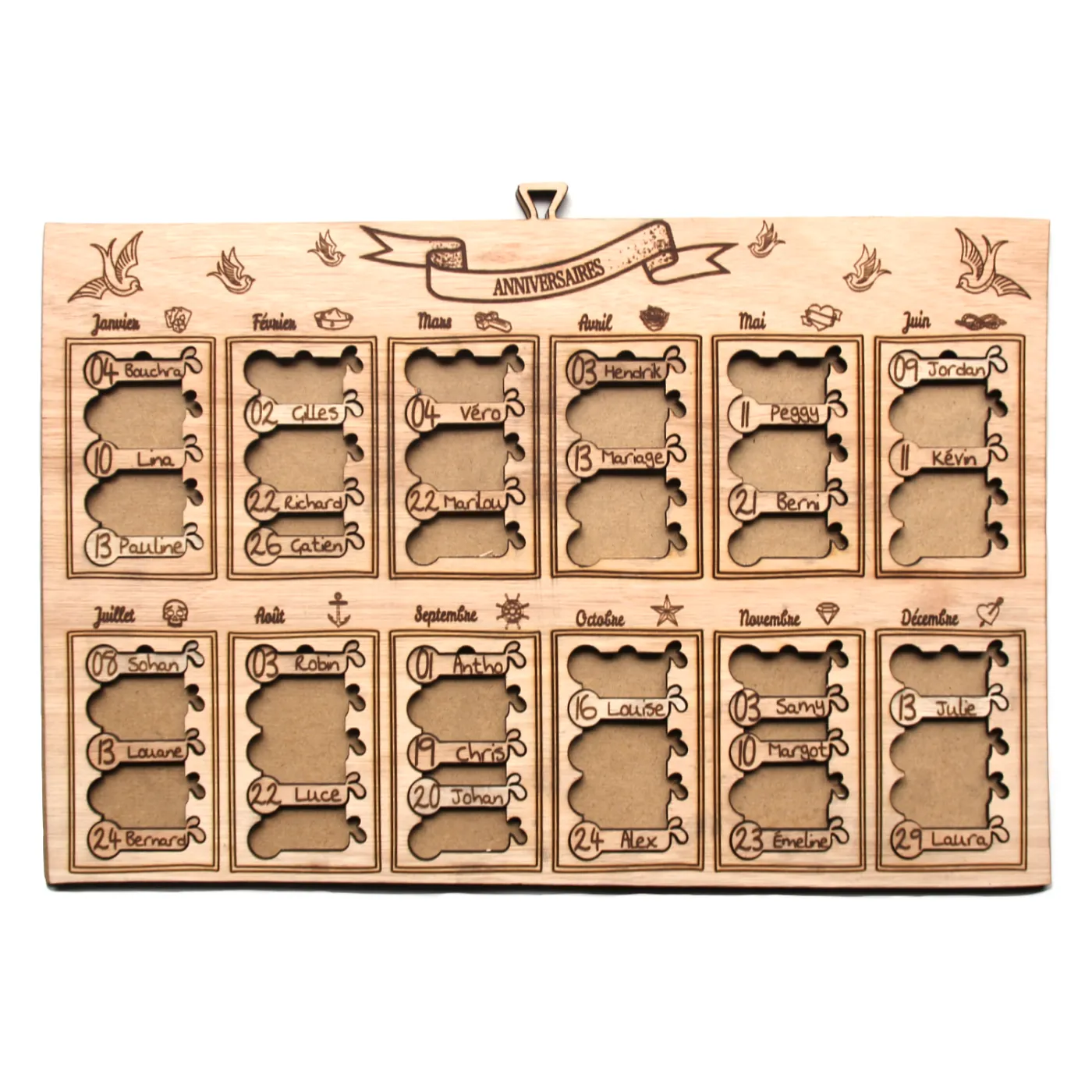 Calendrier personnalisable "Old school"