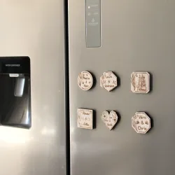Porte clé bois personnalisé "Carré"