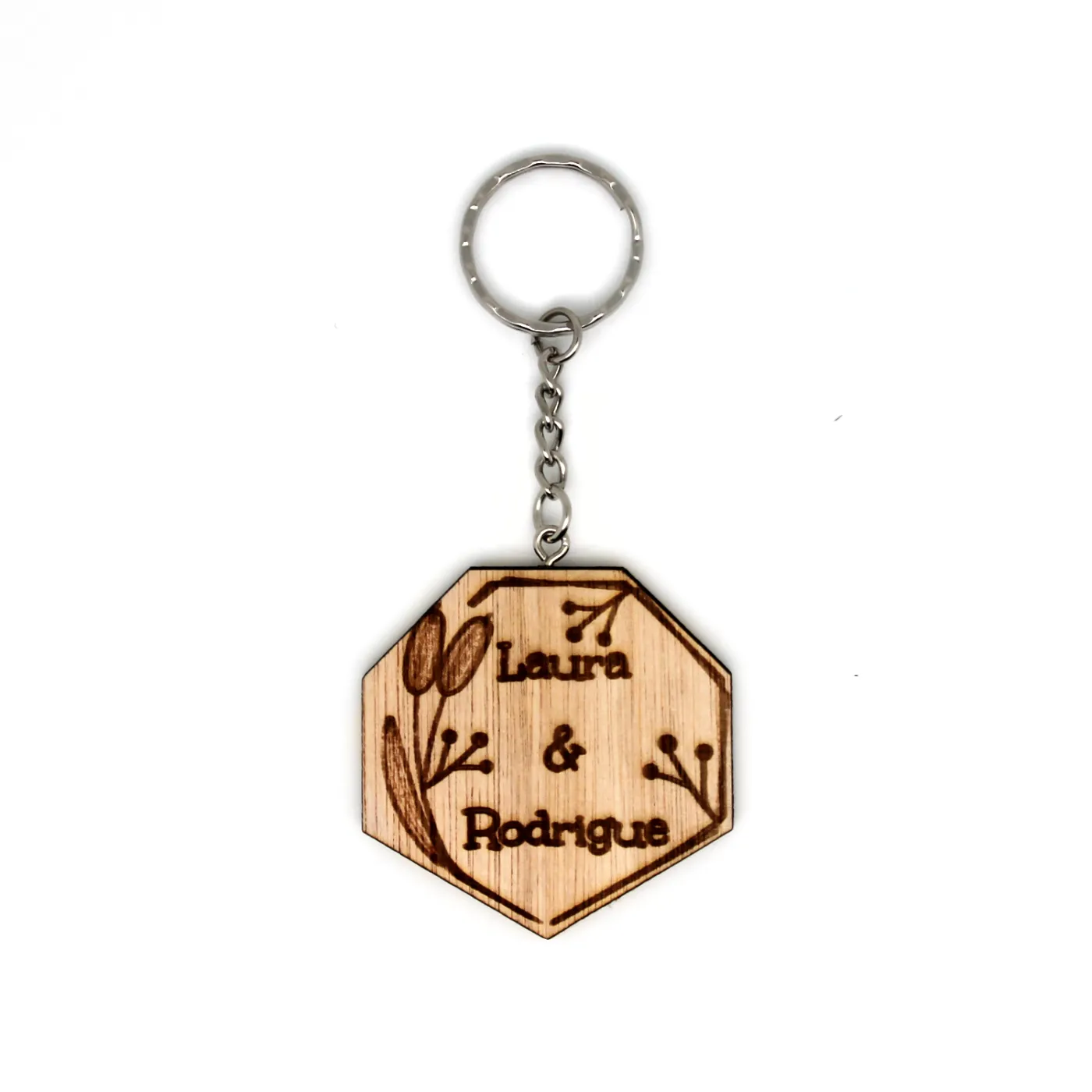 Porte clé personnalisé "Heptagone"