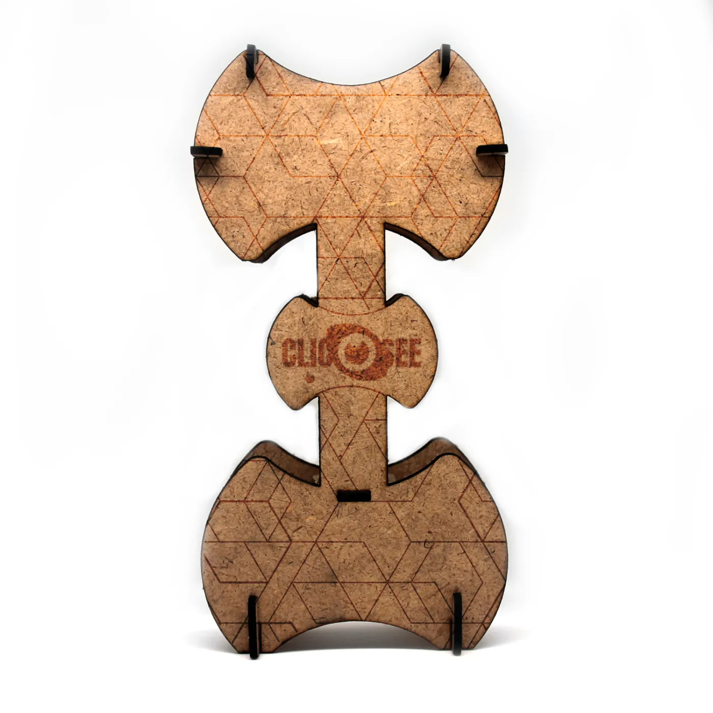 Support en bois pour Casque et Manette de jeu Géométrique