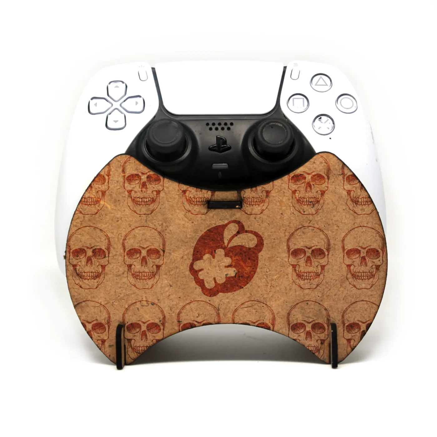 Support en bois personnalisable pour Manette "Tête de mort"