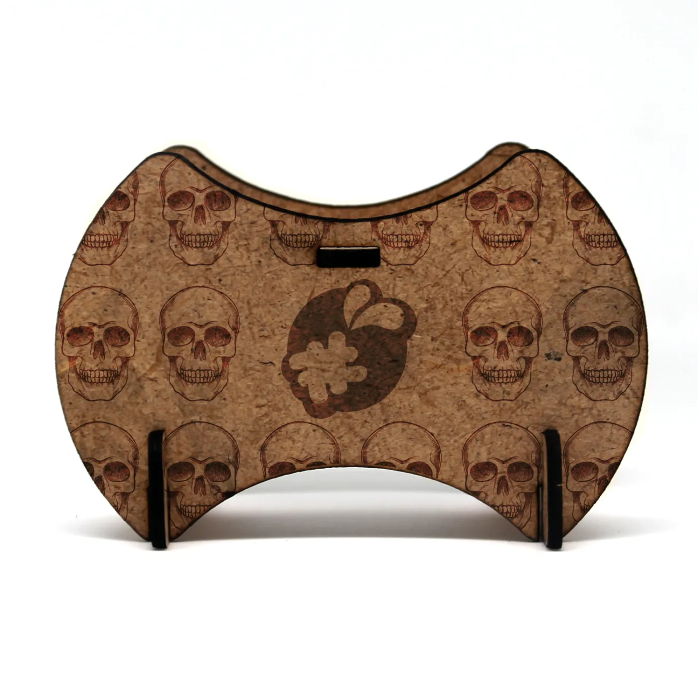 Support en bois personnalisable pour Manette "Tête de mort"