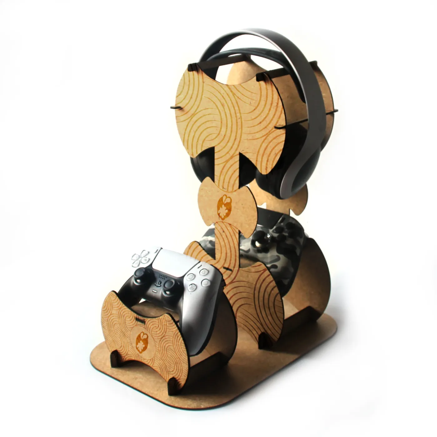 Support en bois pour Casque/Manette + Manette Arc de cercle