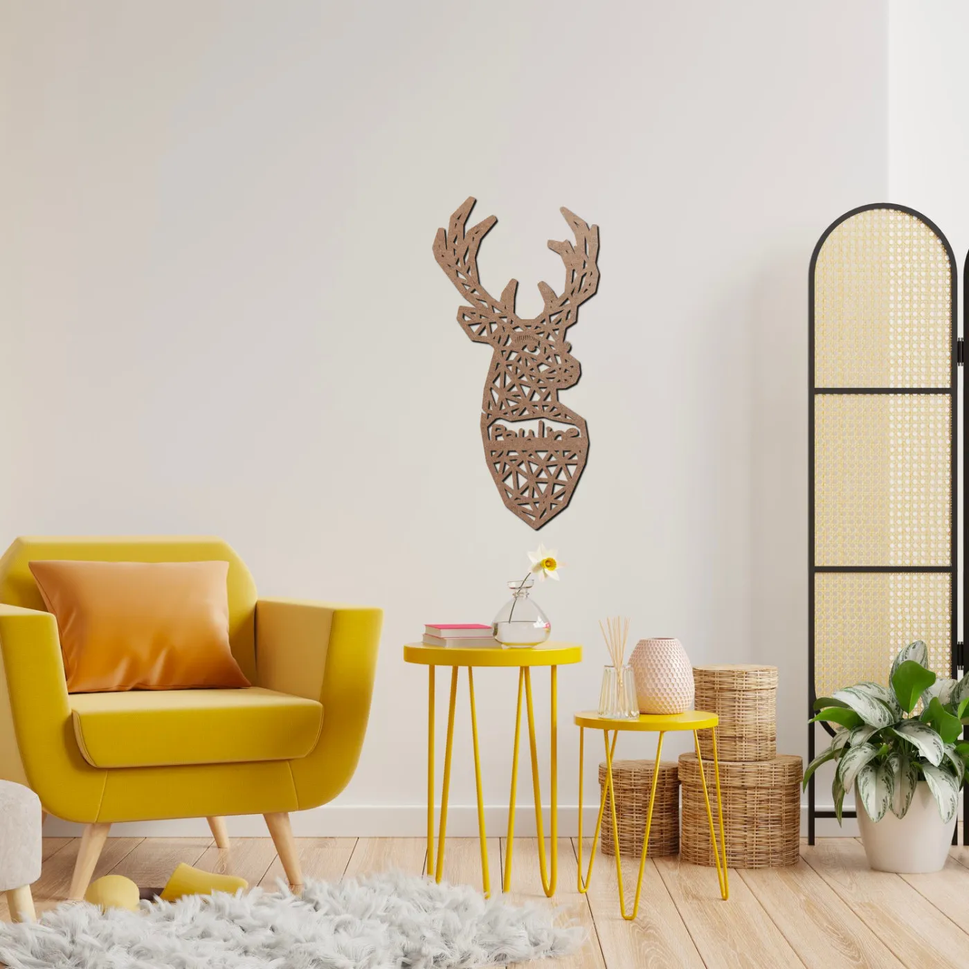 Prénom personnalisé en bois "Cerf"