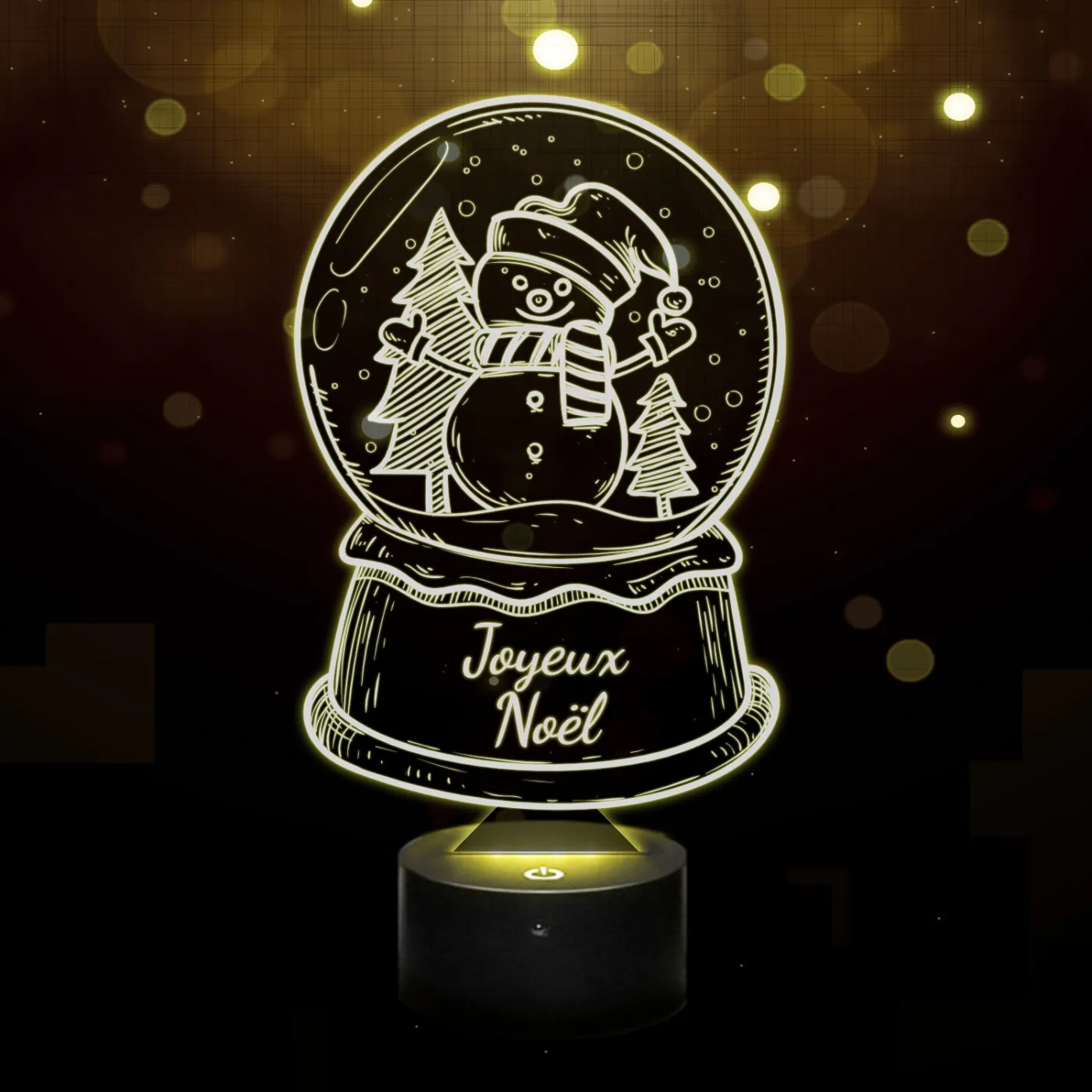 Lampe Boule à Neige Personnalisable : Magie Lumineuse