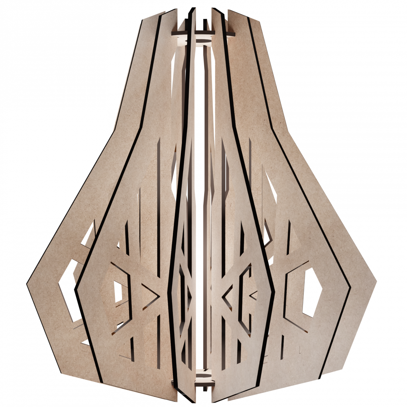 Abat-jour en bois style industriel